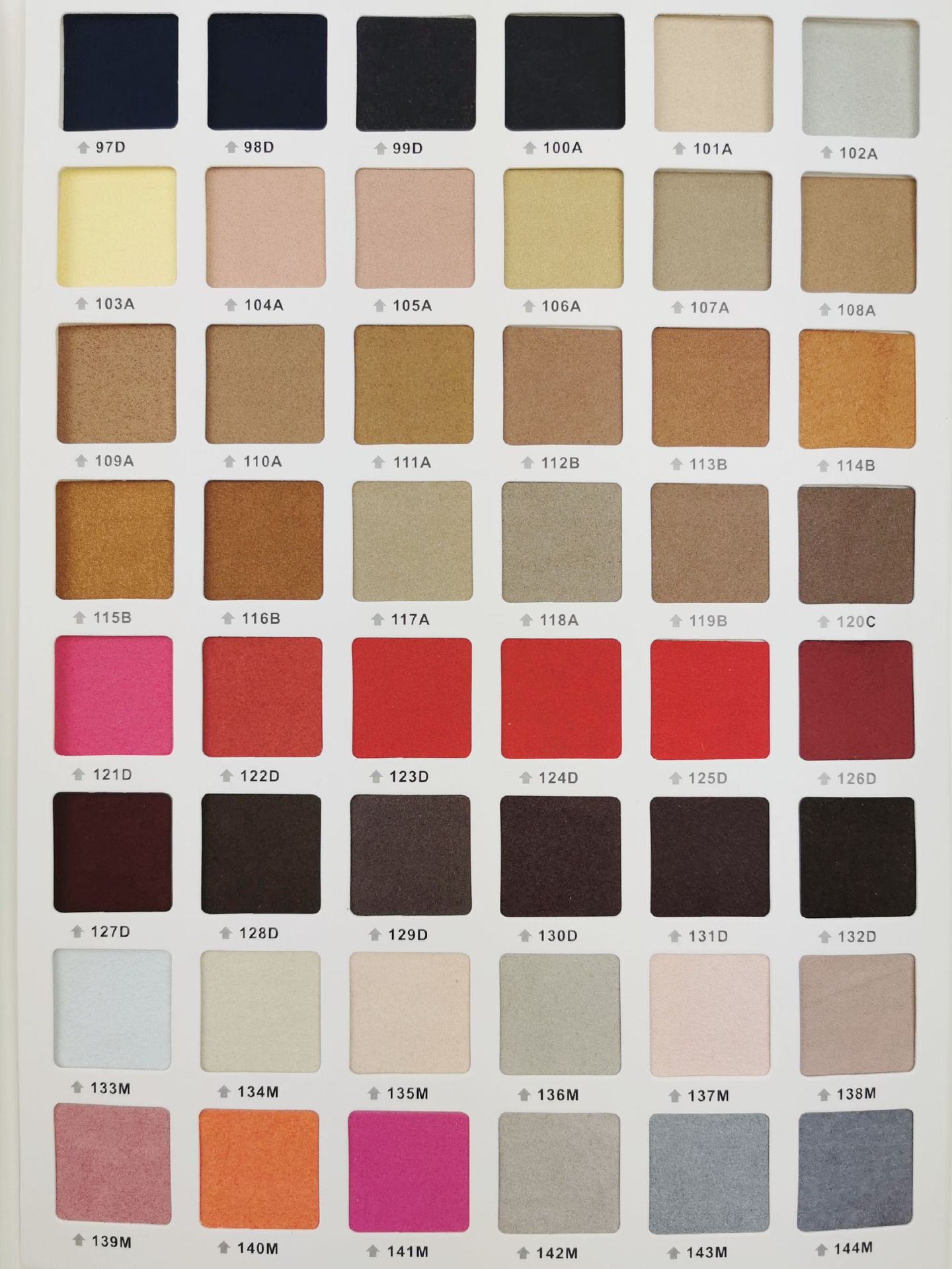 绒面超纤样册 无标识双面绒超纤皮革色卡 0.6mm全部现货 一码起售