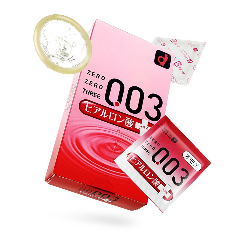 冈本003玻尿酸安全套超薄避孕套10只装成人情趣计生用品批发