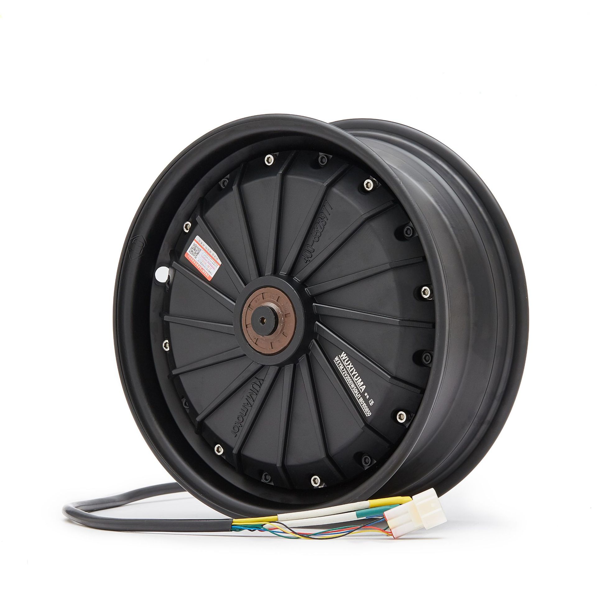 12寸3000w轮毂碟刹大功率无刷直流电动三轮车用豫玛单边轴电机