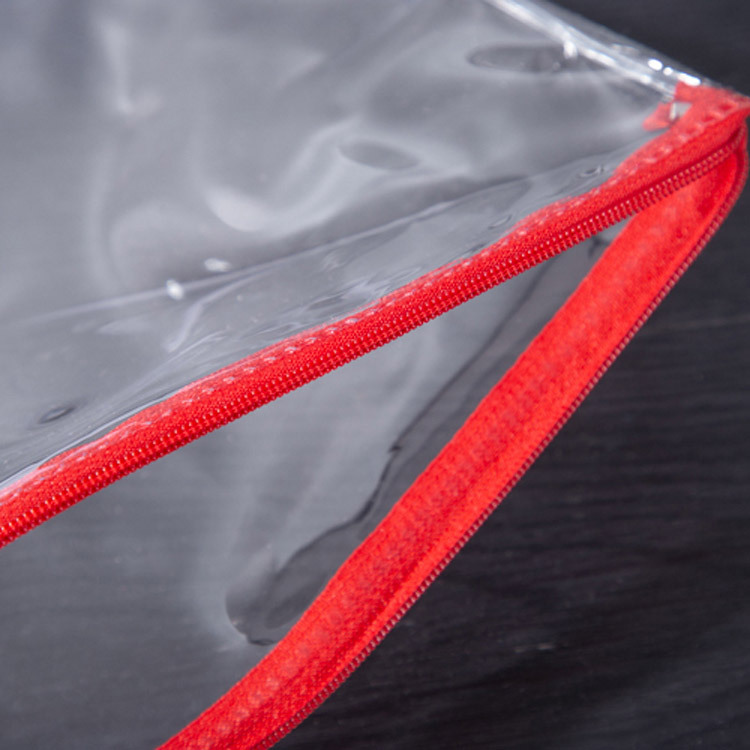 透明pvc拉链文件袋定制 文具自封自立拉链袋定做logo 防水收纳袋