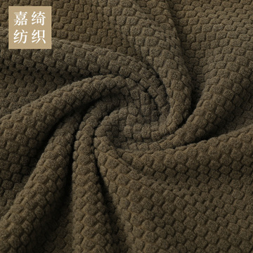 2021提花摇粒绒布春秋服装沙发抱枕家居纺毛绒布料提花摇粒绒面料