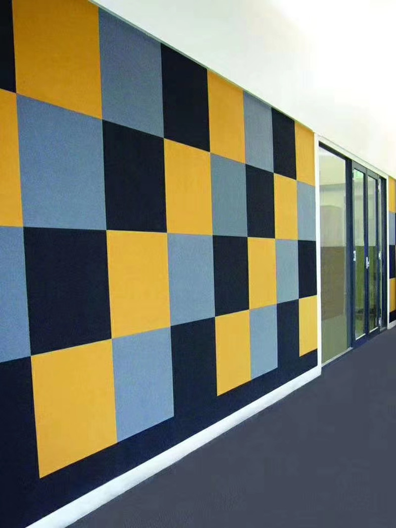 厂家直销毛毡隔音板隔音毡 幼儿园ktv家装彩色阻燃聚酯纤维吸音板