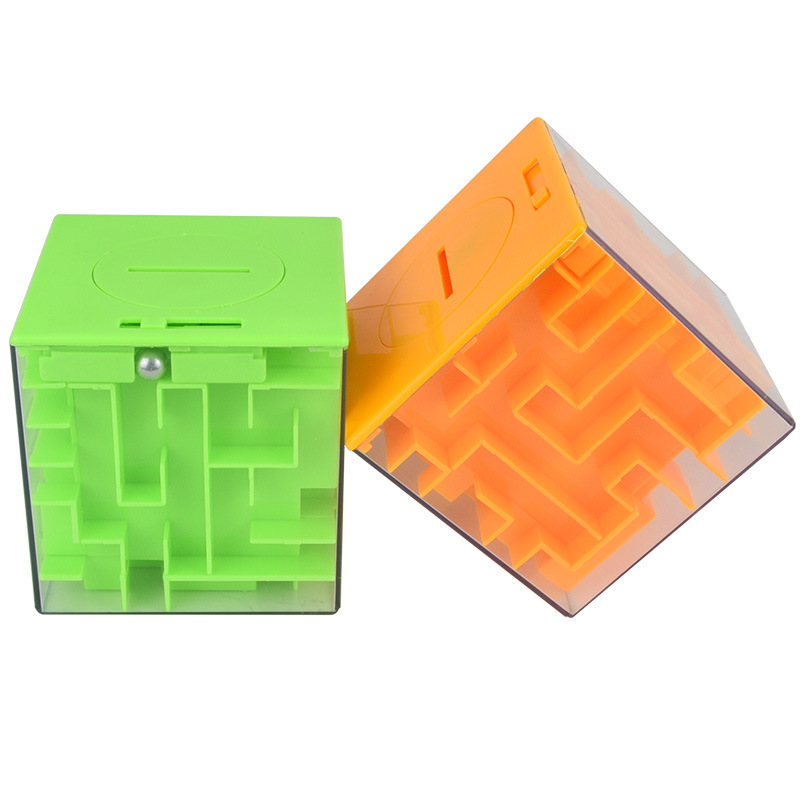 立体迷宫魔方耐摔存钱罐迷宫闯关3d六面立体走珠智力迷宫-阿里巴巴