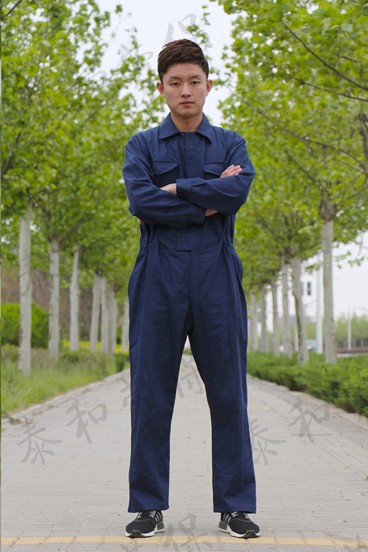 连体工作服长袖船厂船员喷漆防尘防护服机修汽修反光连体付包邮