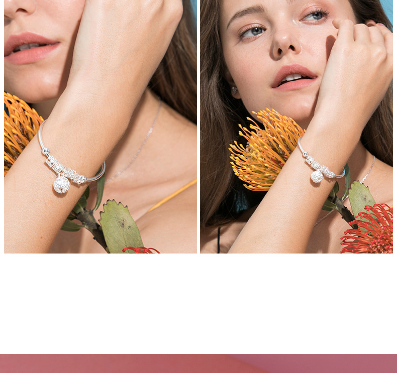 汉服宫铃925银手镯女 年轻款少女心镯子个性古风高级感银饰品铃铛