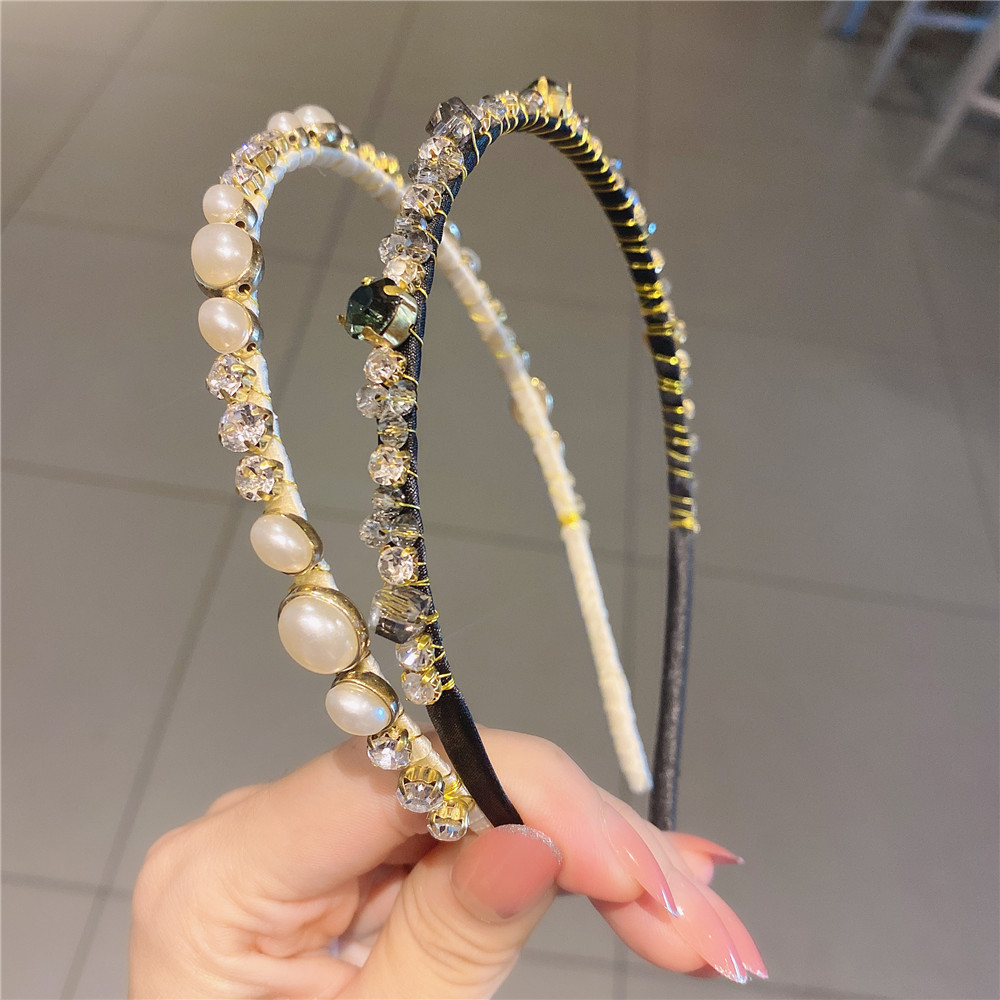 south korea dongdaemun hair accessories high sense 2020 new style headband retro french headband temperament pearl headwear