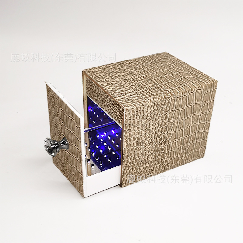 新款防尘蓝光美甲打磨钻头消毒盒 纹绣工具指甲磨头存放收纳盒