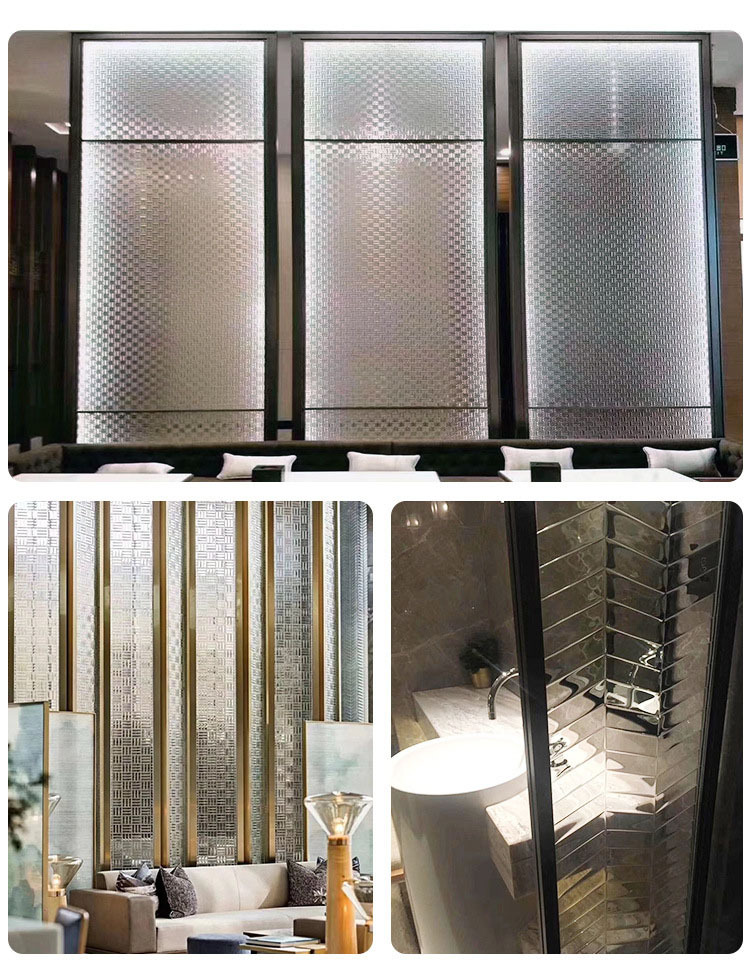 厂家定制批发 热熔水纹玻璃 鱼鳞景观玻璃艺术钢化热熔玻璃加工