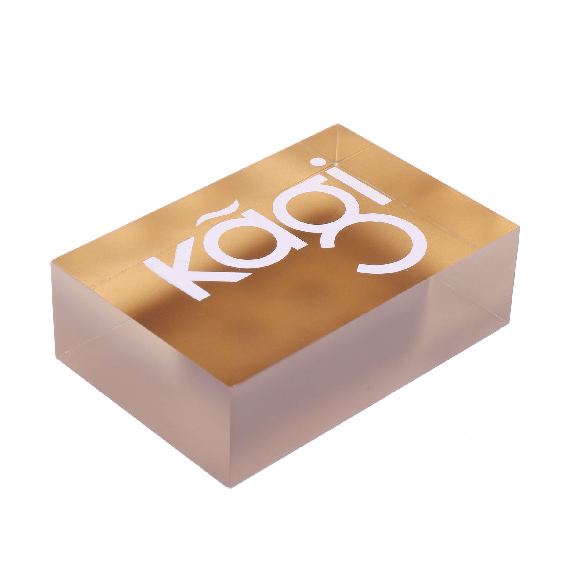 透明亚克力企业logo形象牌 丝印桌面高档授权牌 公司展示水晶方块-阿