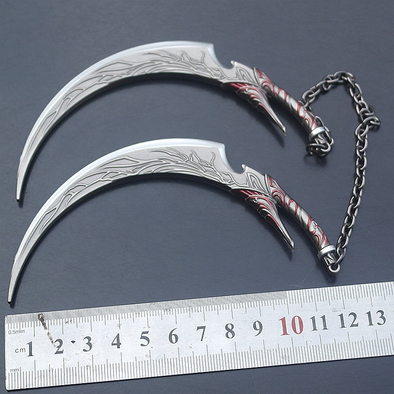 唐三锤邪月刃兵器合金模型