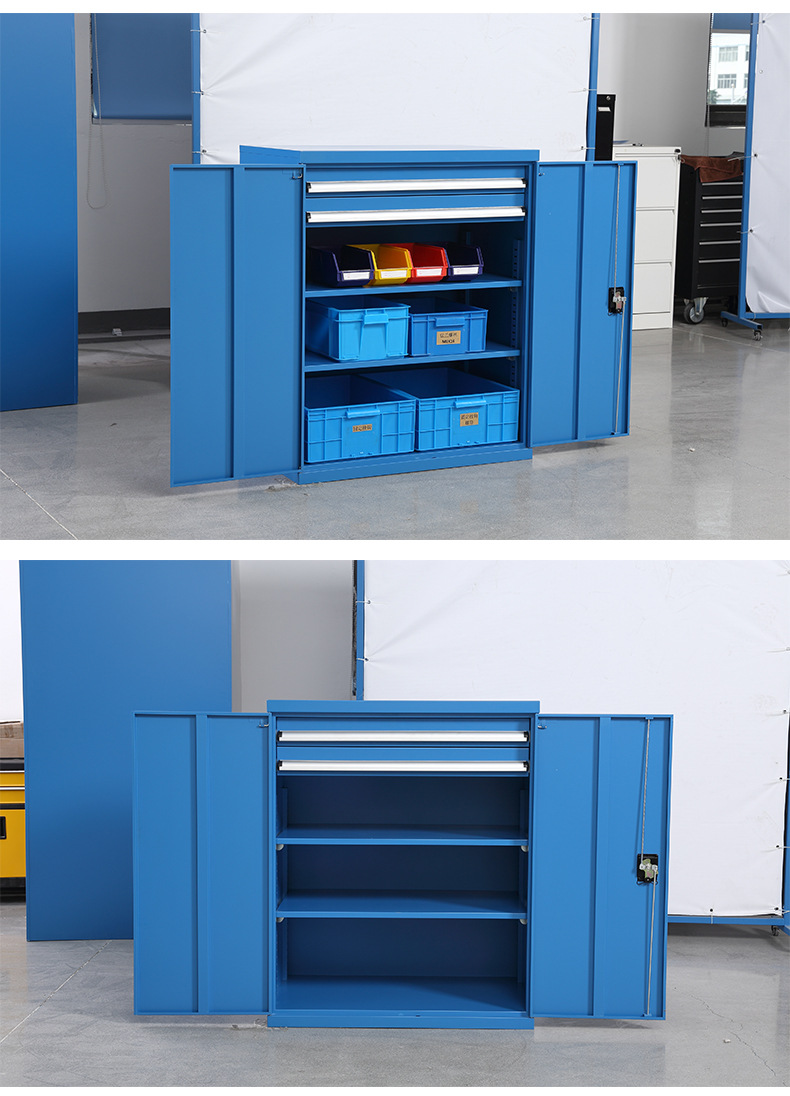 生产车间多功能工具柜双开门重型工具柜置物柜五金零件柜带锁定制