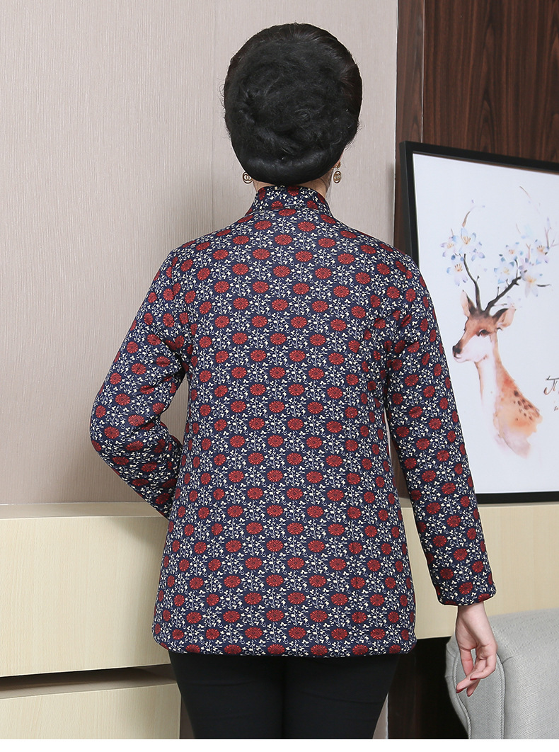 妈妈棉衣女中老年人棉袄奶奶冬季加厚内外穿棉服老人衣服外套冬装