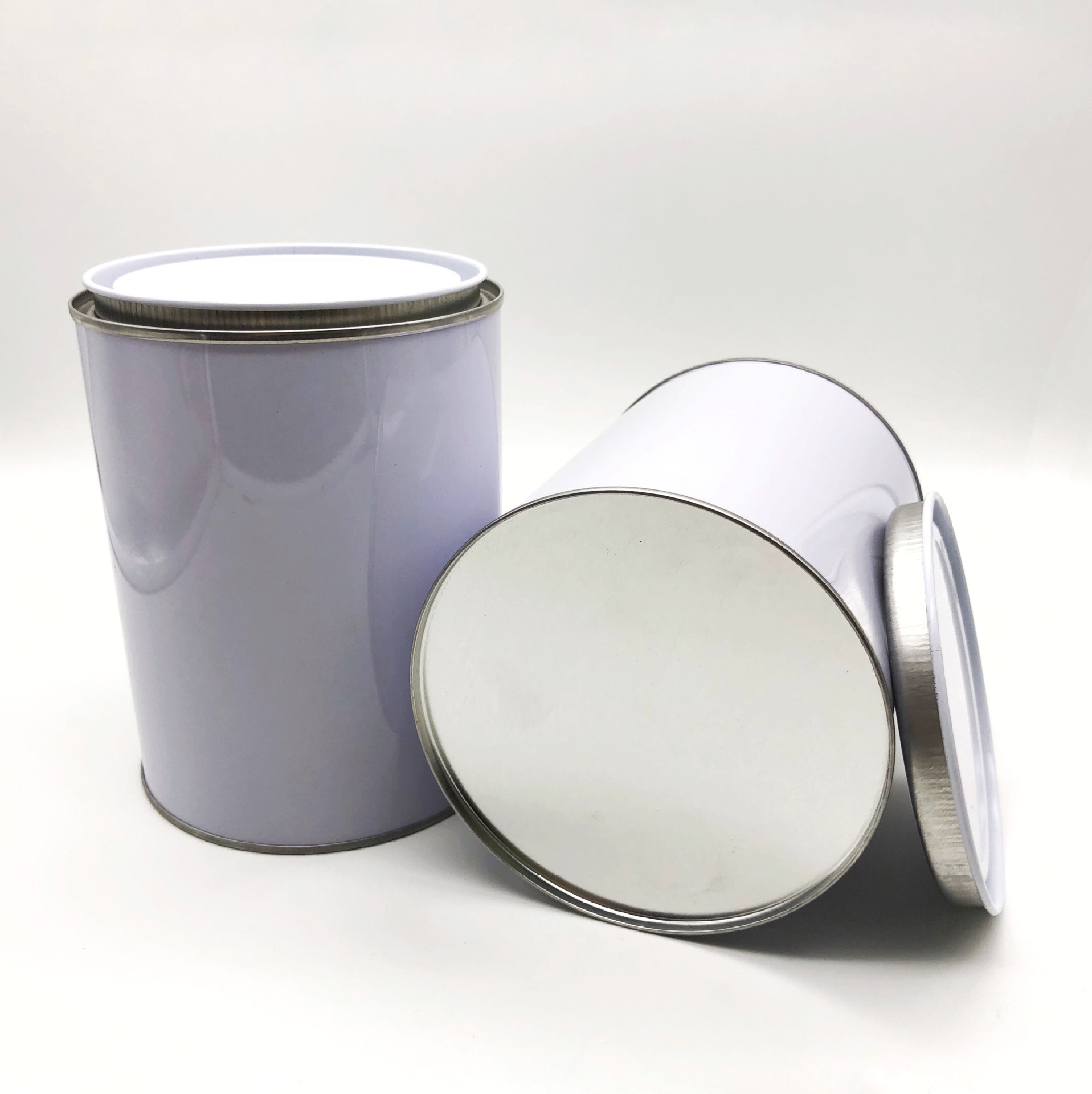 东莞横沥厂家直销1l涂白铁罐1公斤圆罐子油漆油墨胶水罐1kg样品罐