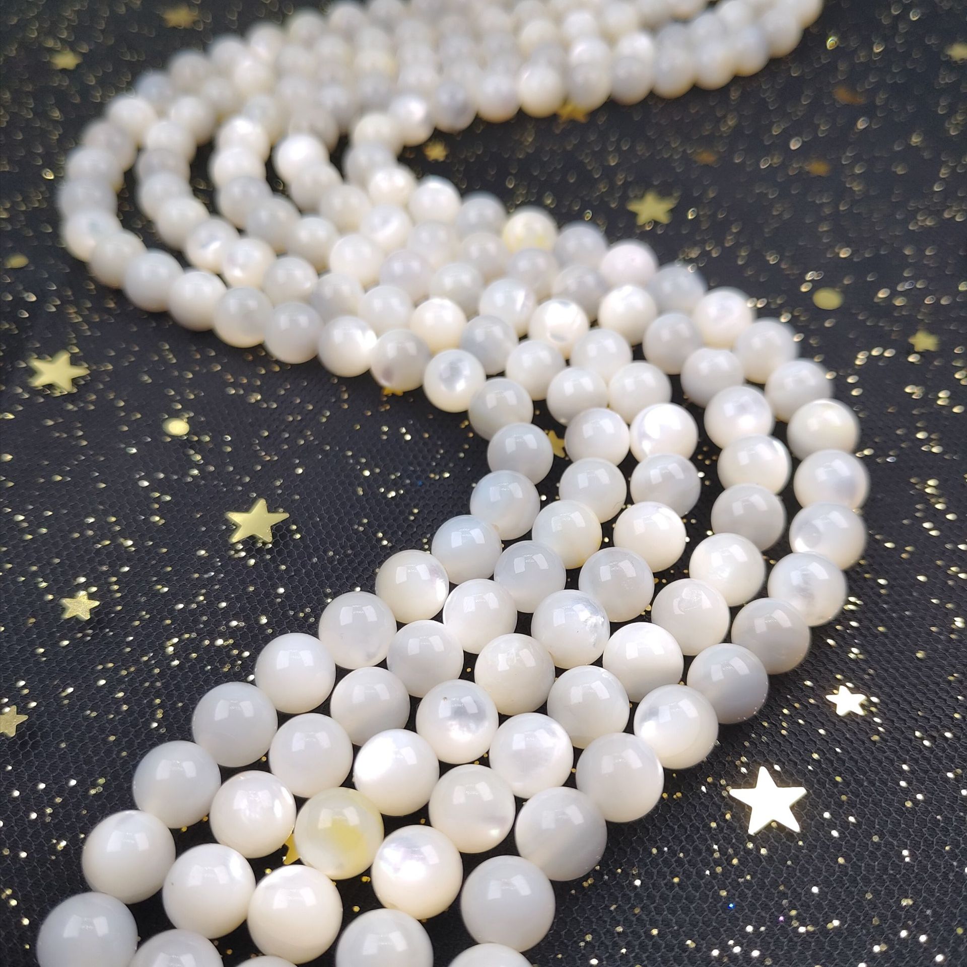 澳洲白蝶贝 海贝圆珠天然珍珠贝珍珠diy手工半成品串珠散珠材料