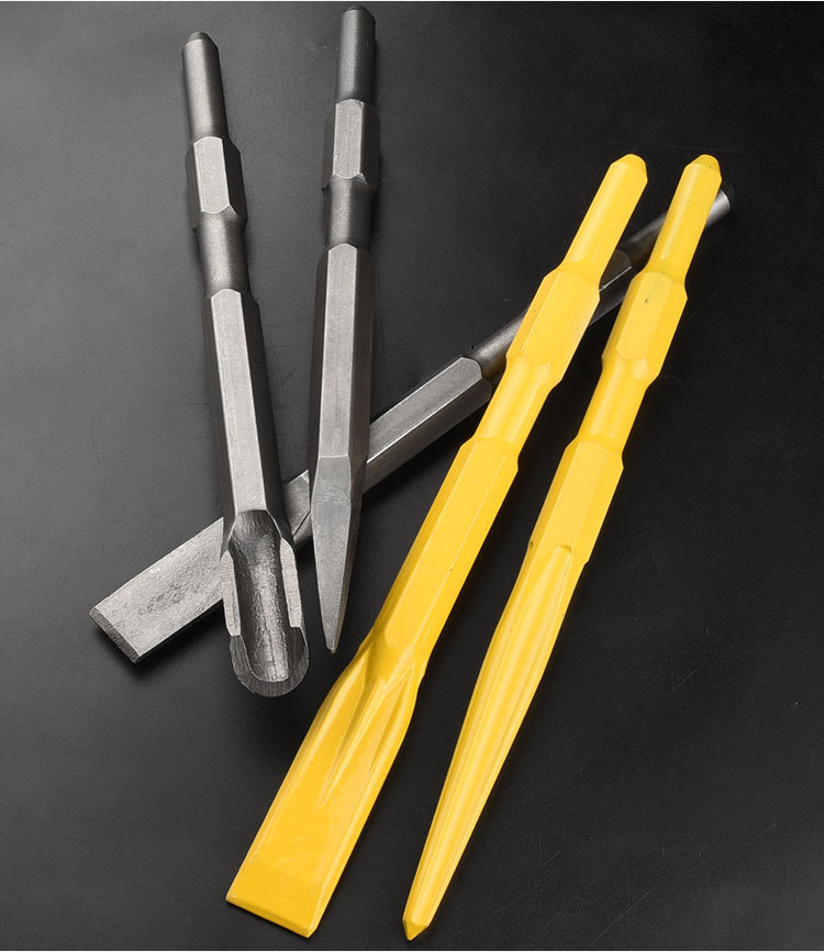 六角柄电锤轻型电稿冲击凿子 钢凿镐钎尖凿 扁凿 电镐头 石工凿