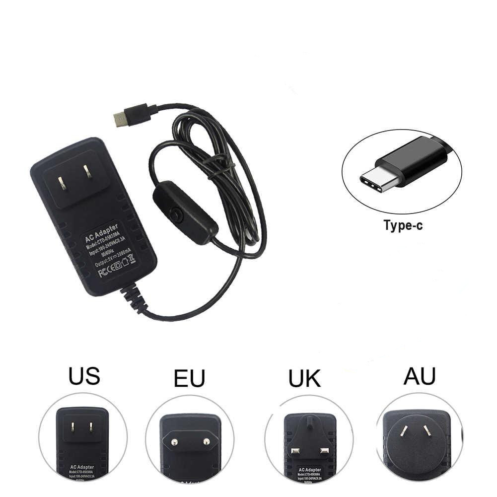 树莓派4代电源5v3a type-c电源适配器raspberry pi欧规美规4b电源
