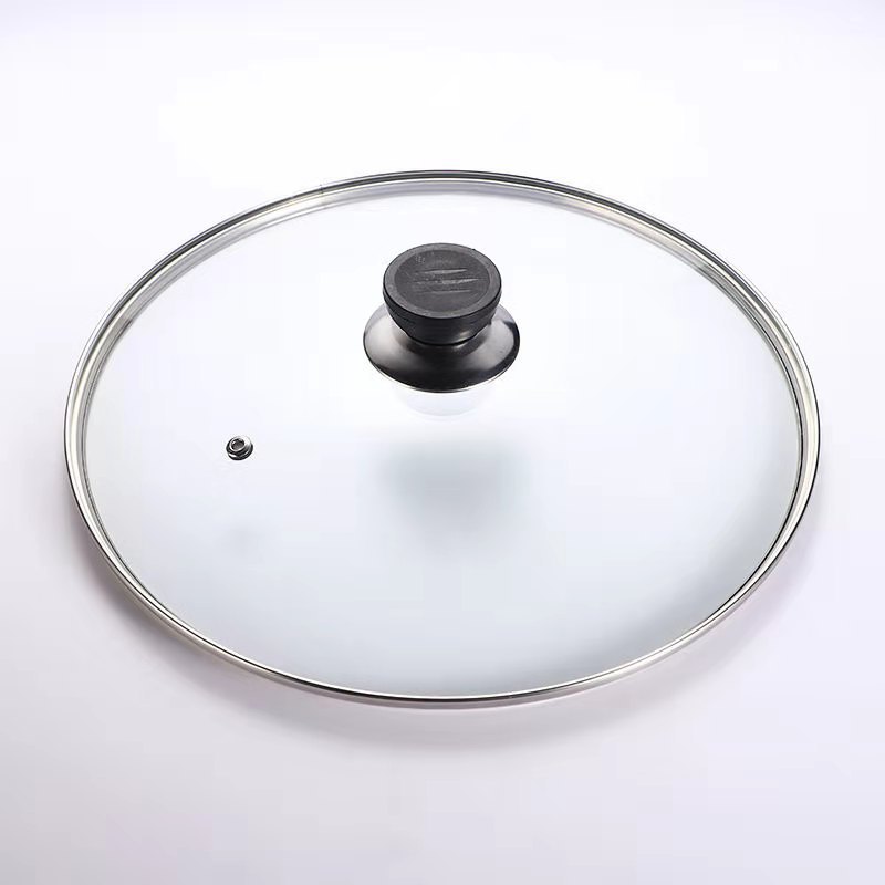 G-Type T-Type C Type Steel Glass Cover Pot Cover Wok Lid Steamer Cover Milk Pot Cover Wide Edge Flat Glass