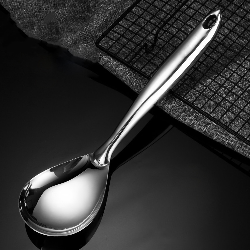 304不锈钢分餐勺大饭勺盛饭粥勺大汤勺加厚长柄大号勺子家用创意