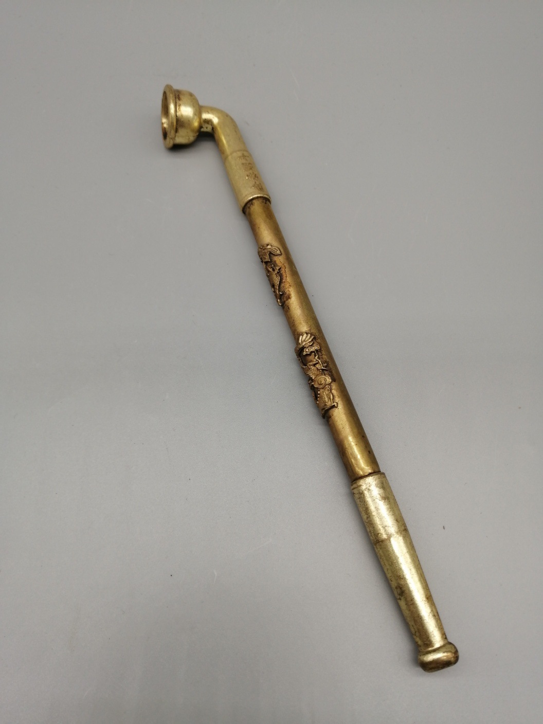 古玩杂项铜器 仿古铜制品  铜烟斗 烟杆 家居装饰 家居工艺品摆件