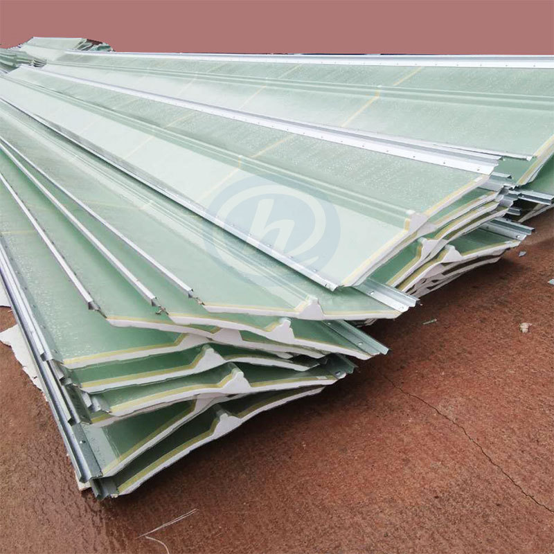厂家定制加钢边双层透明瓦 工业厂房双层直立锁边采光瓦frp阳光板