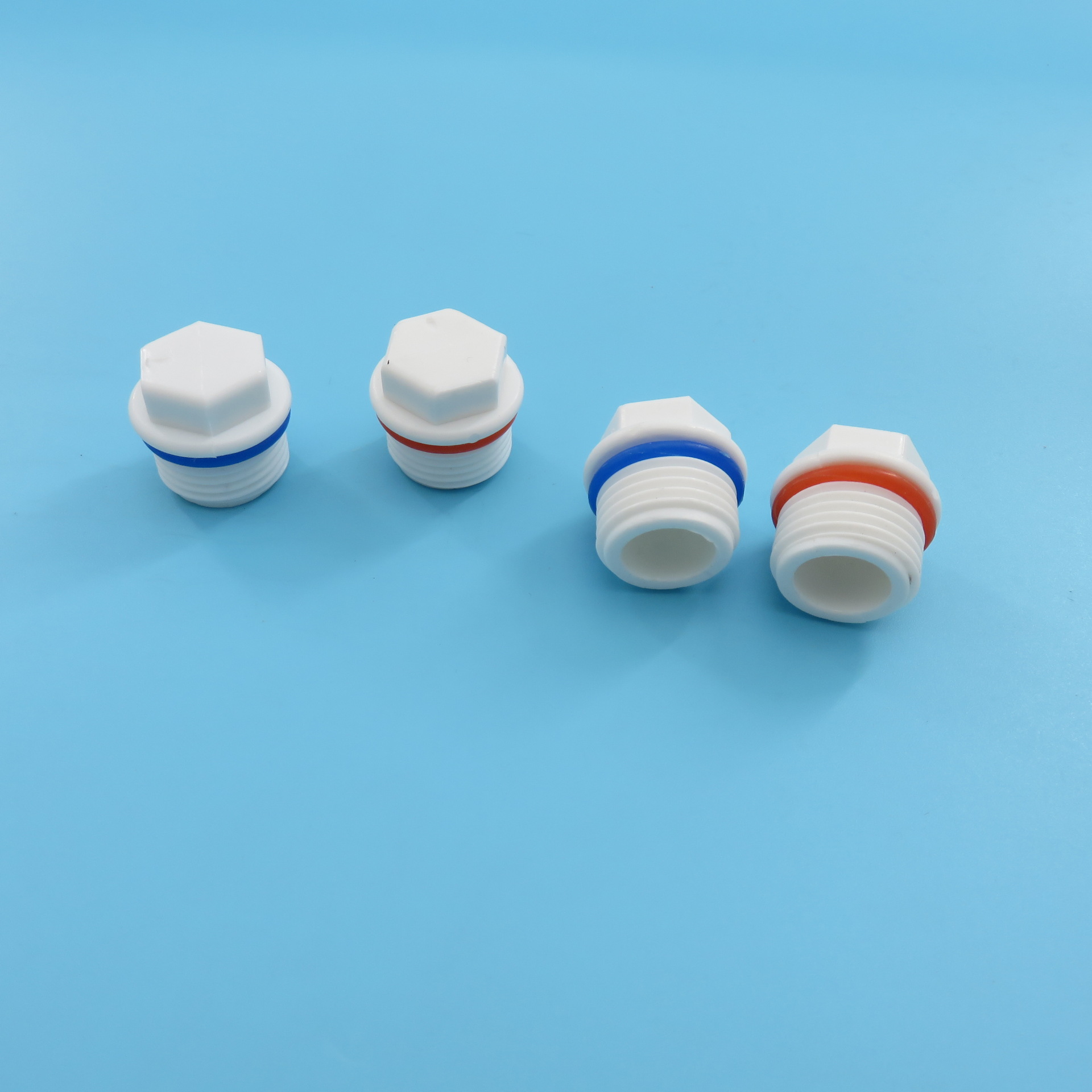 4分 堵外内丝堵头 塑料堵头圆管内塞外内牙堵头冒水管管件配件