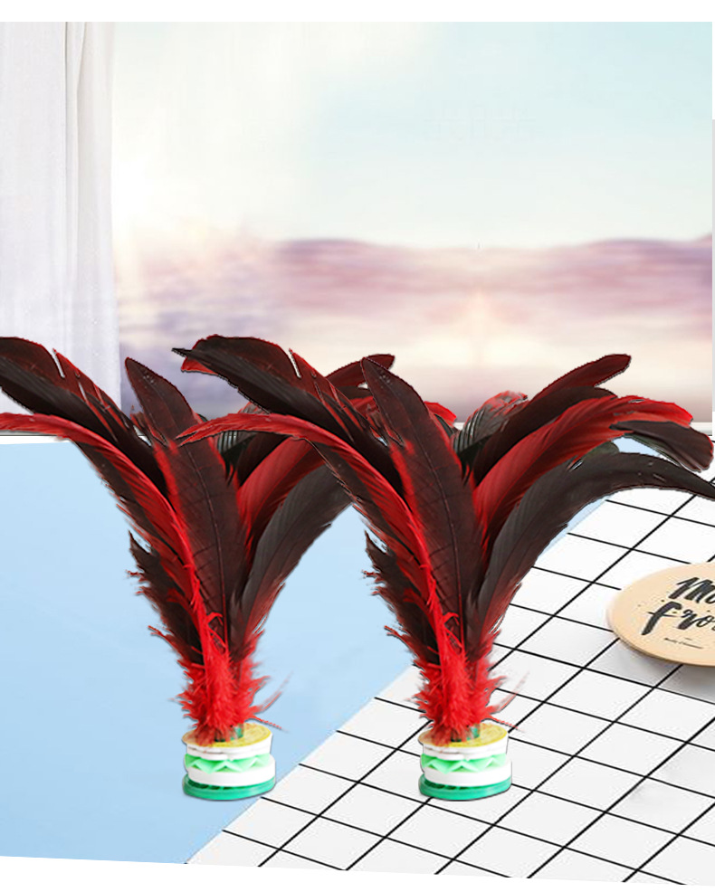 花式花毽成人健身毽球学生毽鸡尾毛毽子厂家批发公鸡毛毽子