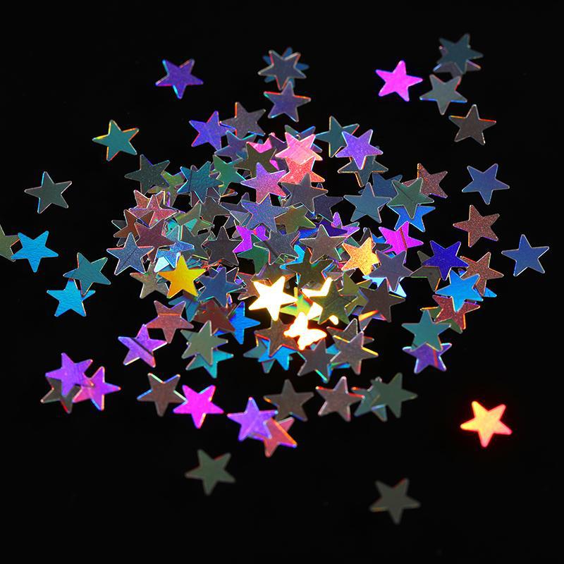 热销贴片美甲多款星星亮片四角星亮片极光星辰亮片十字星闪片盒装