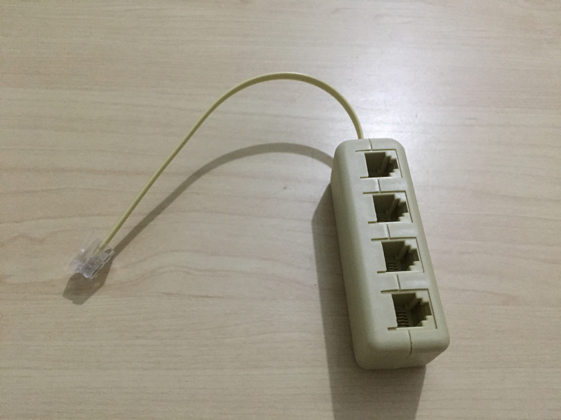 电话一分四分线器 电话分配器 电话一拖四 电话1分4转接线 分支器