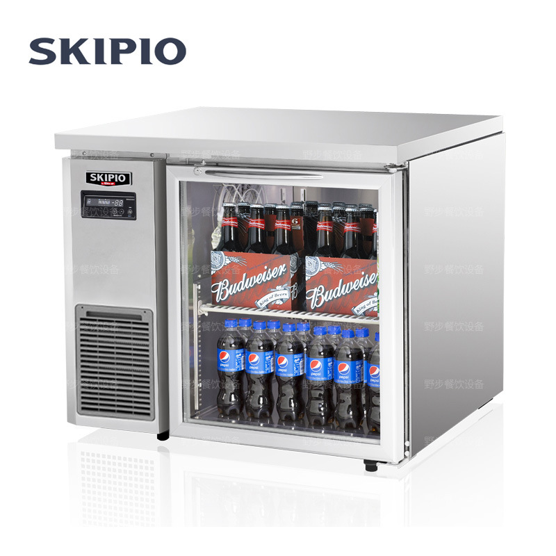 韩国skipio世备kgr9-1玻璃门平台雪柜冷藏冷冻饮料冷柜
