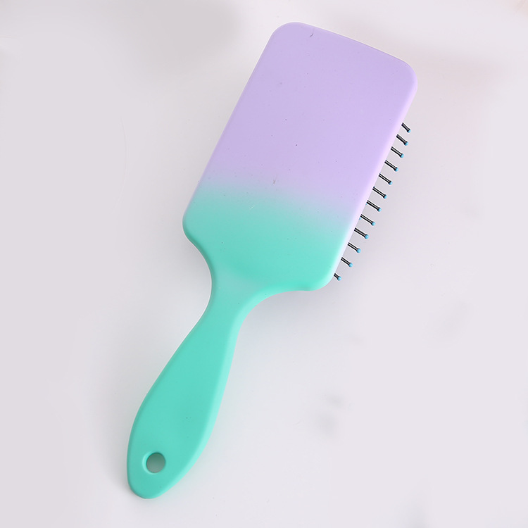 Factory Direct Sales Gift Gift Square Massage Comb Candy Color Frosted Straight Hair Hairdressing Comb Beauty Tools