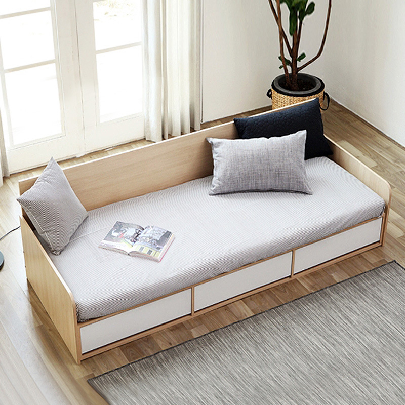 现代简约沙发床储物抽屉沙发床 北欧客厅书房次卧单人床定制