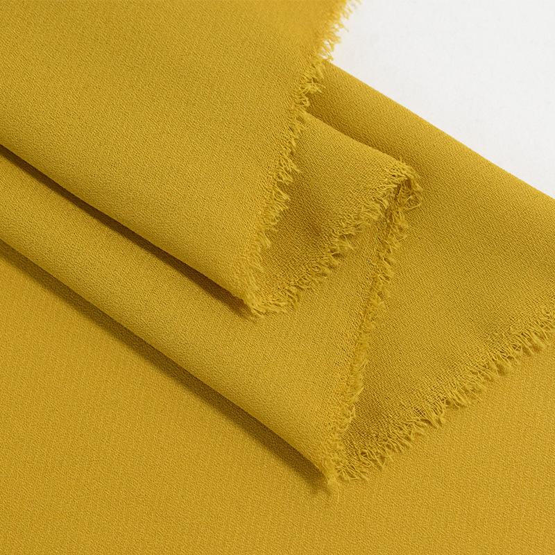 全涤素色雪纺 75d高捻乱麻雪纺面料 古装汉服休闲服面料 厂家直供