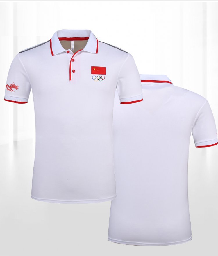 中国国家队t恤运动员短袖男女游泳教练服儿童武术散打训练团体服