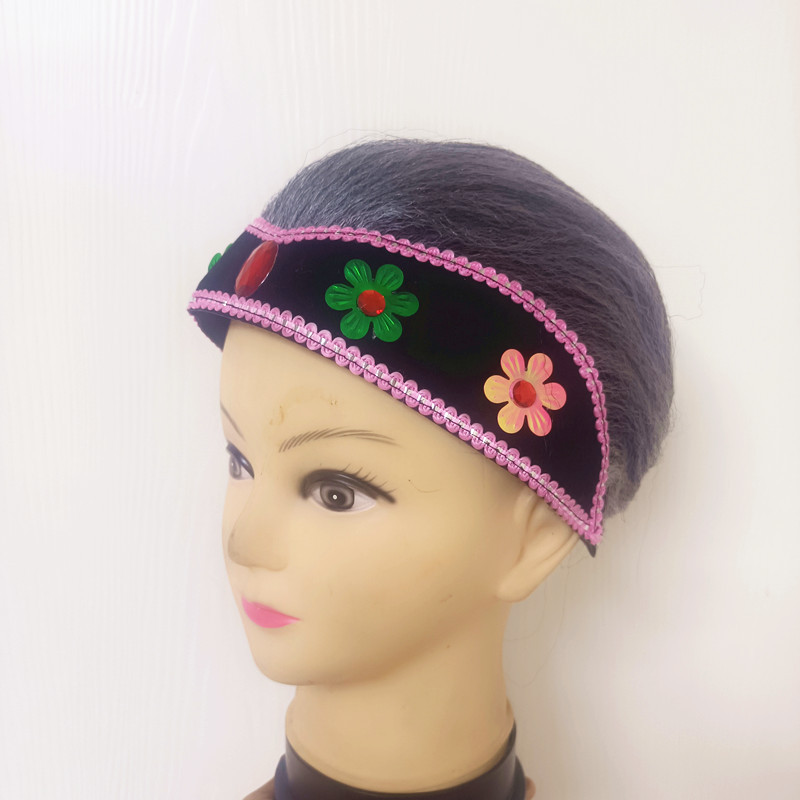 戏剧舞台表演道具老太婆假媒婆头套老太太假发头套帽子头饰