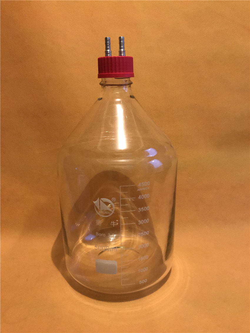 10l厌氧反应玻璃瓶gl45高硼硅试剂瓶耐强酸碱耐高温10000ml补料瓶