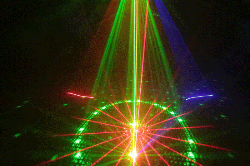 双头扫描三合一激光灯光束图案频闪ktv包房蹦迪酒吧全彩舞台派对