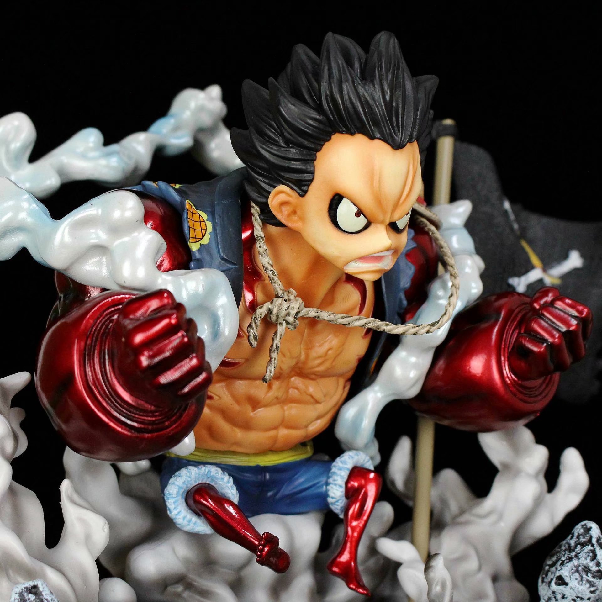 海贼gk bbt 四档路飞 猿王枪 双拳头 旗子 雕像 手办模型