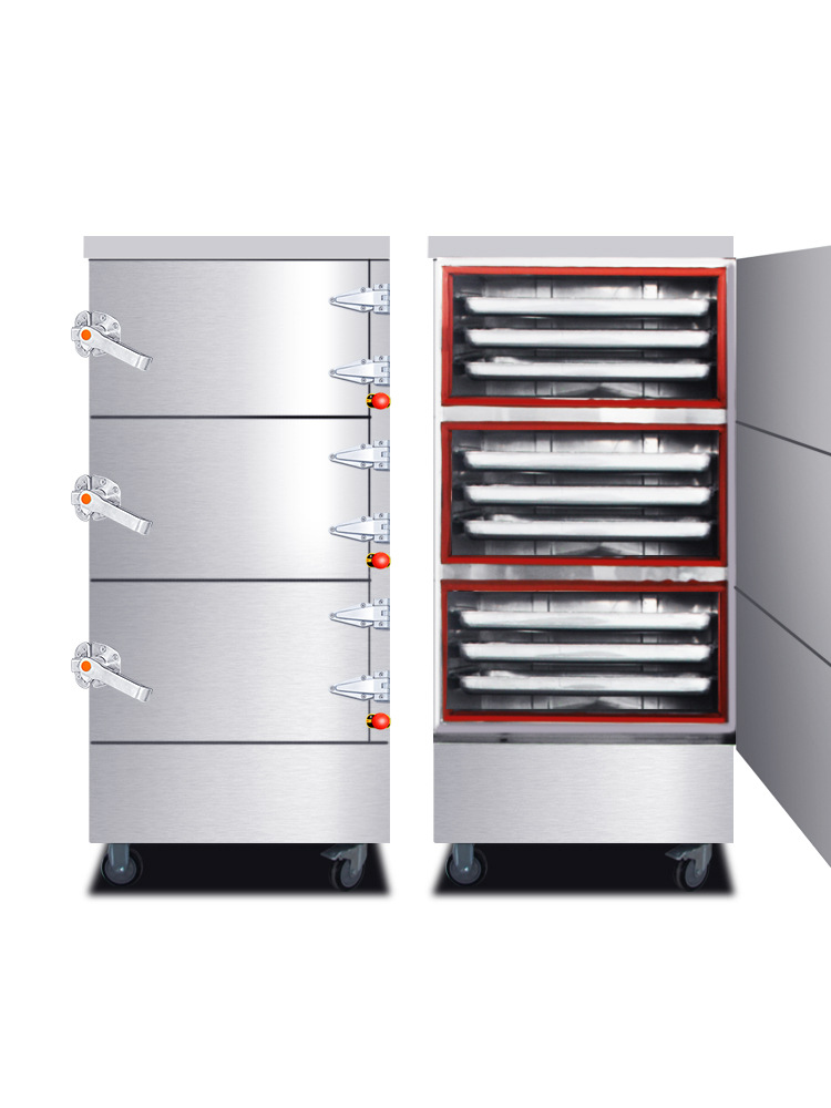 电汽两用蒸饭柜电三门海鲜蒸柜燃气大型蒸车蒸箱蒸汽炖汤柜