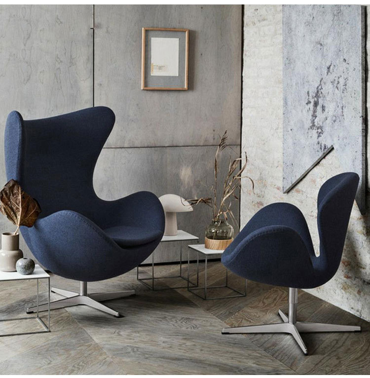 egg chair鸡蛋椅单人沙发椅皮质蛋壳椅 玻璃钢设计师休闲球形蛋椅