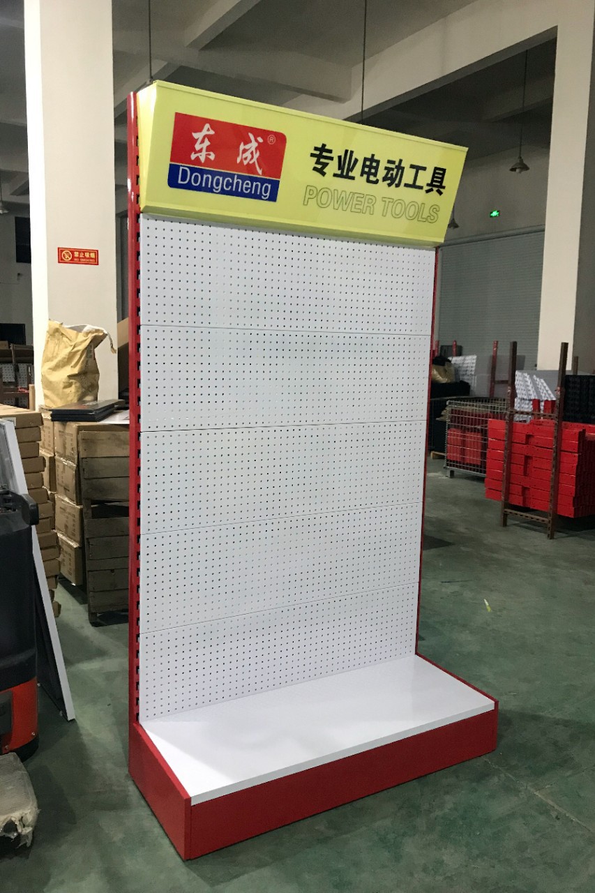 定制东成大艺电动工具展架展示架货架展示柜五金店工具孔板展示架