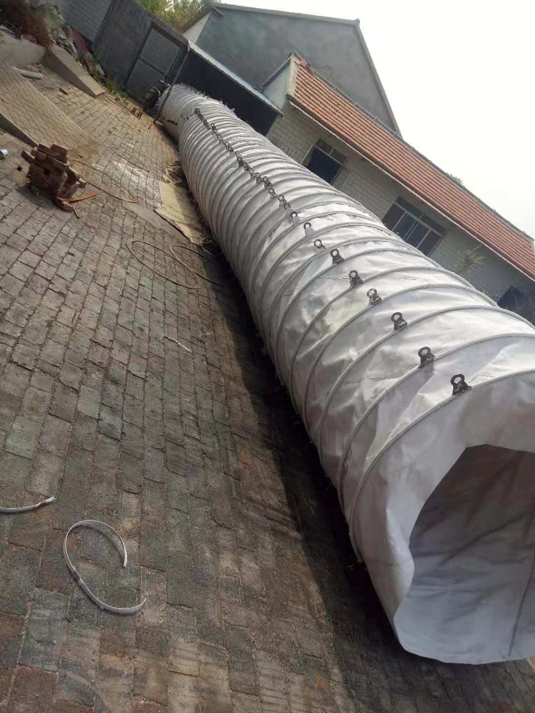 定制散装水泥输送布袋 风机帆布风管软连接 散装机伸缩除尘布袋