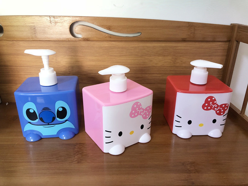 洗手液,洗发水,乳液,洗洁精等炒鸡可爱呆萌的 按压式瓶子,正方造型