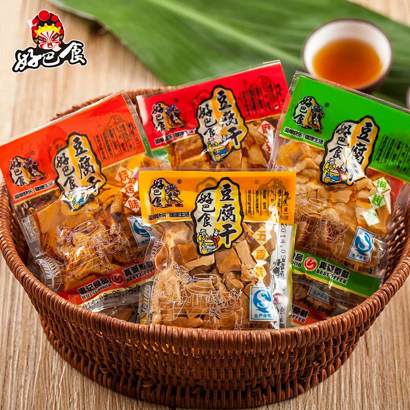 好巴食豆腐干2斤香辣豆干网红麻辣小包装1斤零食小吃辣条四川特产