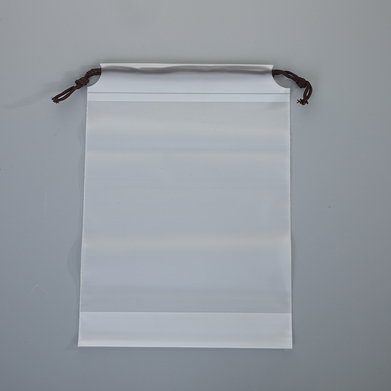 现货直销 束口袋 穿绳袋 eva半透明磨砂服装袋 收纳袋 袜子袋