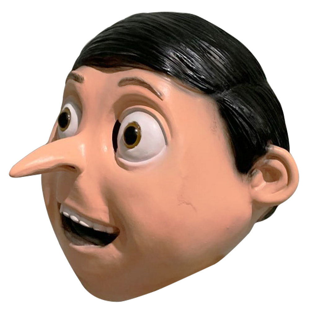 狂欢节gru神偷奶爸格鲁面具卑鄙的我乳胶头套脸谱万圣节面罩道具