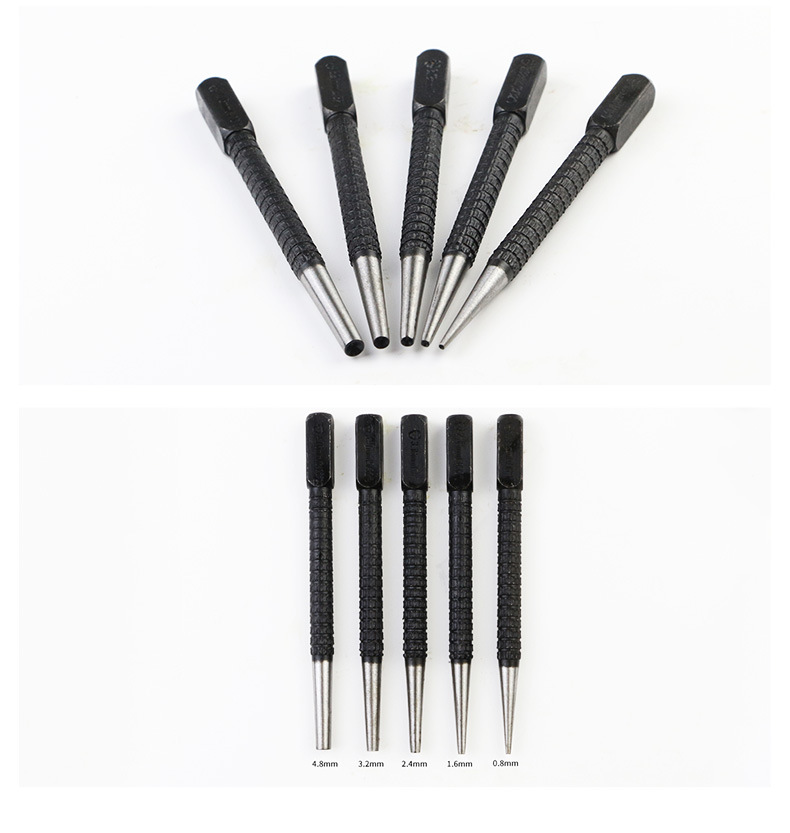 厂家供应 5件套 发黑钉子冲 钉冲 冲子 冲头 打钉器发黑处理