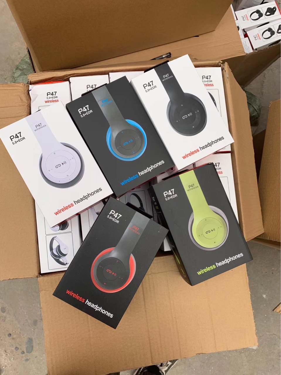 无线蓝牙耳机头戴式无线耳麦音乐跑步运动手机p47通话重低音