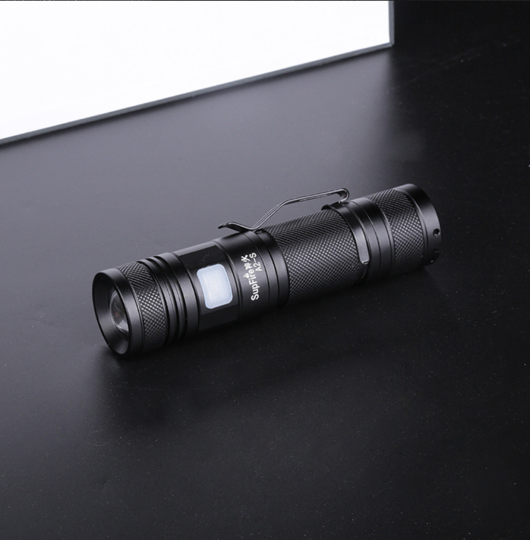 神火a2手电筒小型便携强光可充电式家用迷你女生p50多功能led调焦