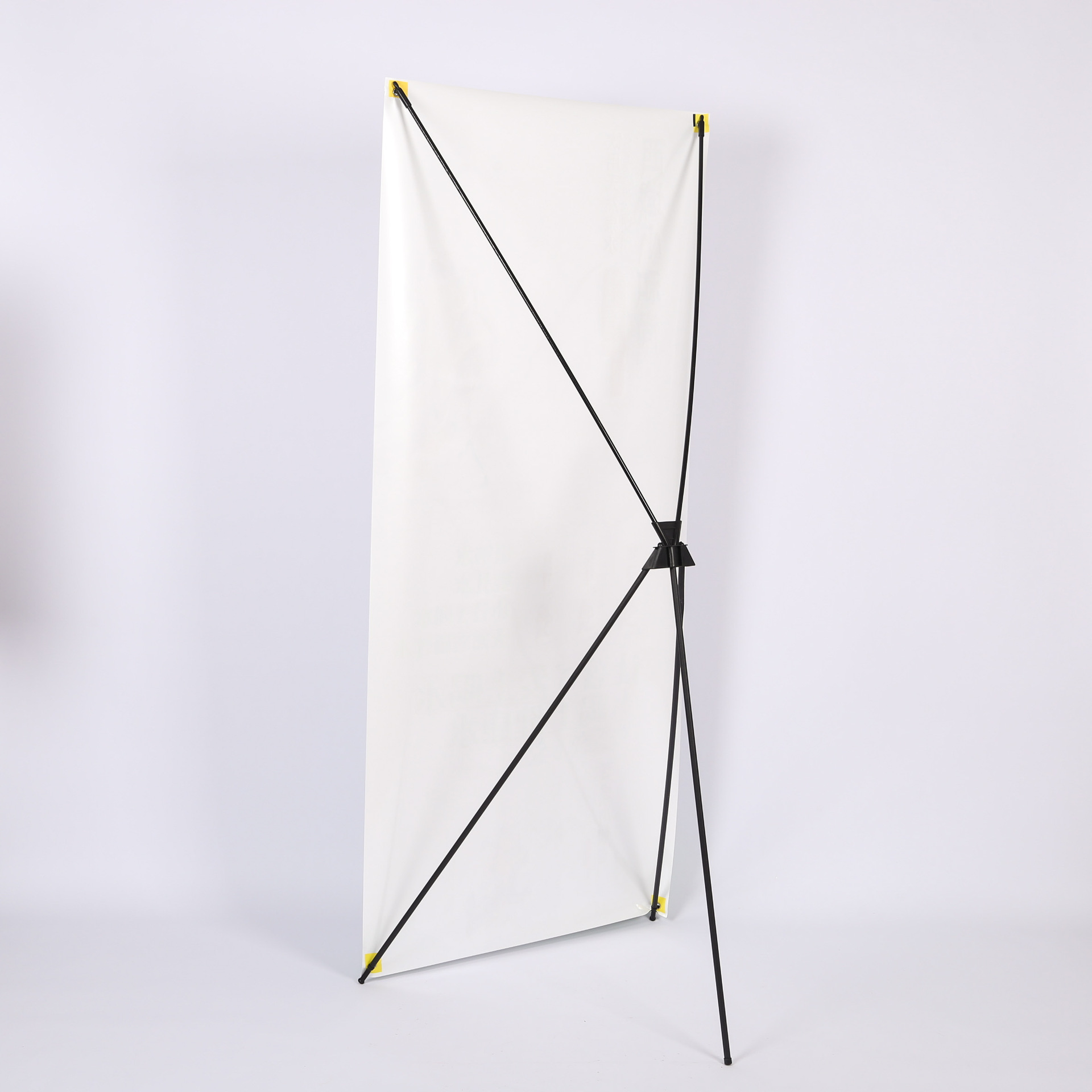 源头厂家加强款挂画海报铁质支撑华式黑色80x180折叠x展示架