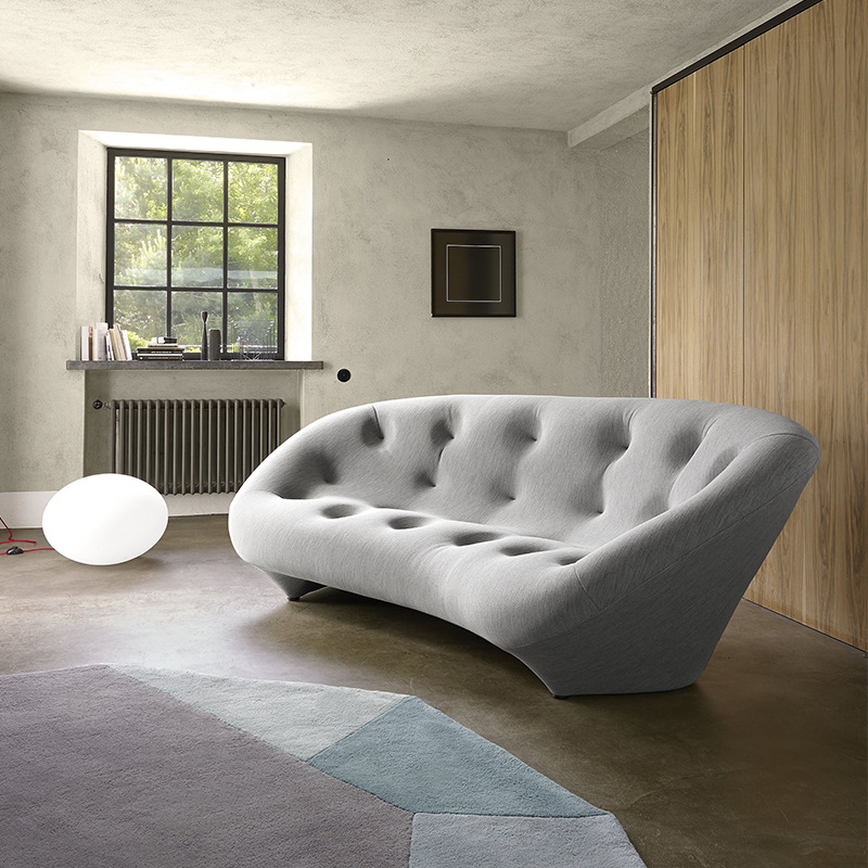 一件代发北欧设计创意弧形沙发写意空间陈小春ploum同款沙发